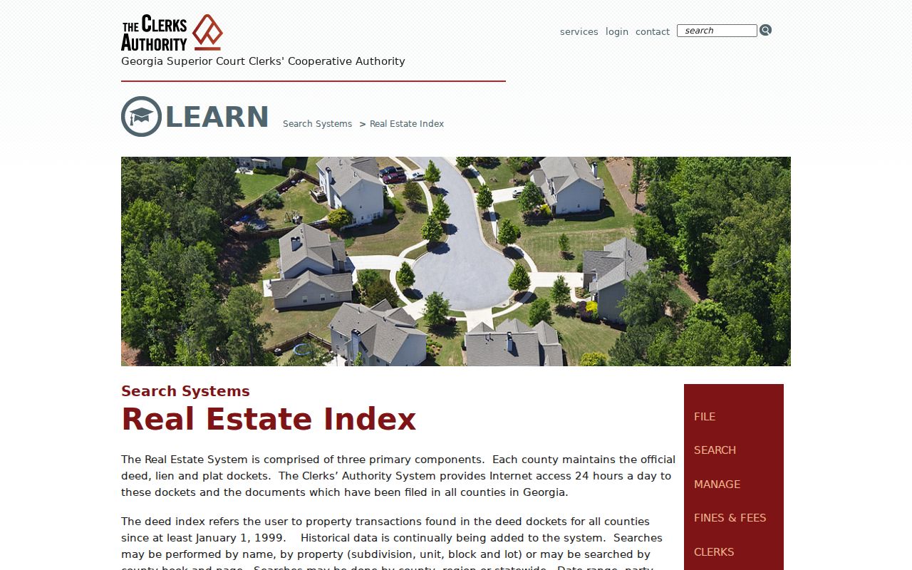 Georgia real estate index search options used for Coweta County deeds