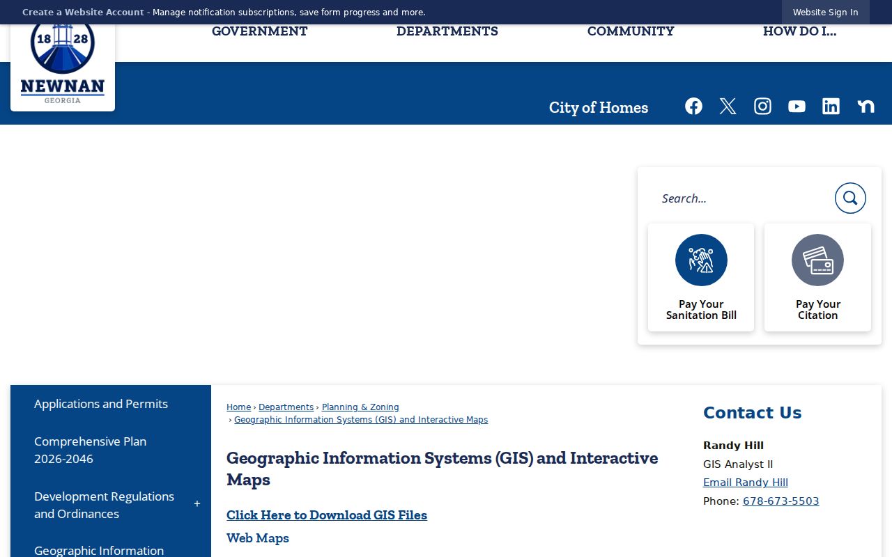 Newnan ZIP code directory GIS information page
